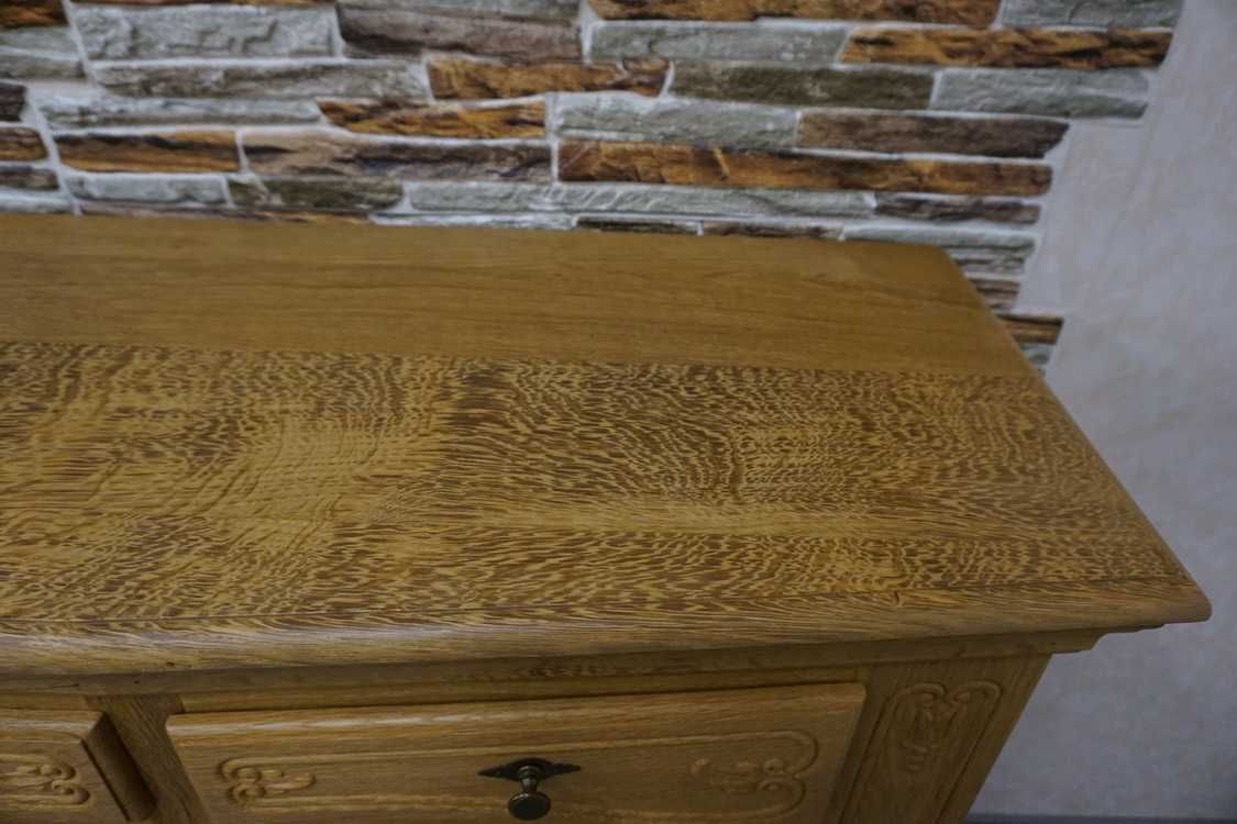 Komoda Wysoka Lity Dąb Dębowa Super pod Telewizor TV  155 cm (p-918)