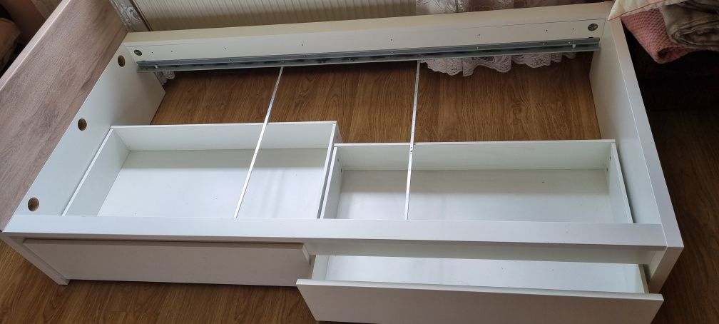 Łóżko Malm Ikea komplet z materacem pojedyncze