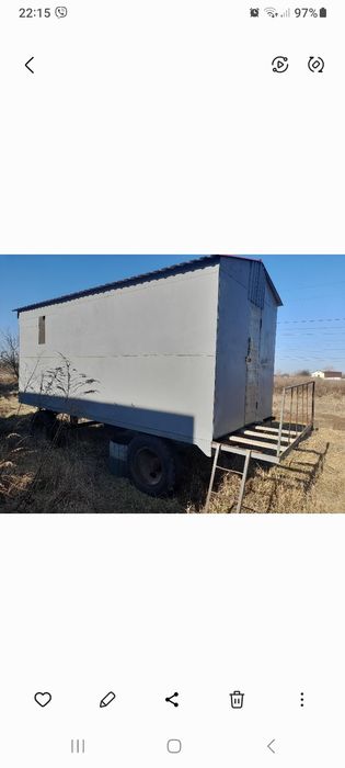 Вагончик на колесах будівельний,битовка