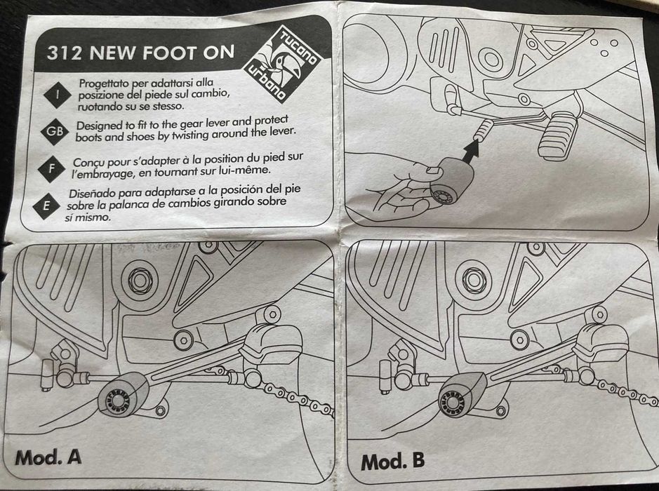 Proteção da bota (das mudanças) One Foot 312 Tucano Urbano por estrear