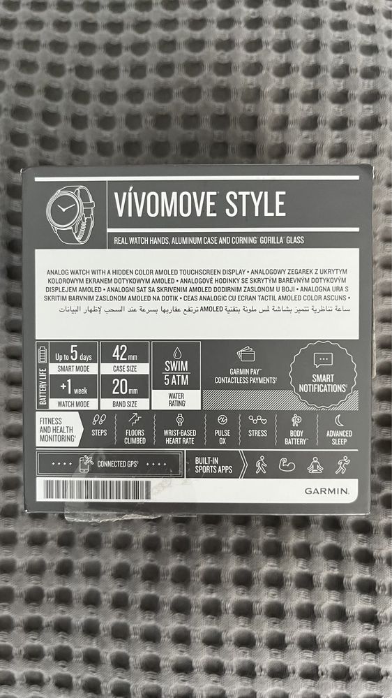 Garmin vivomove style plus 3 paski