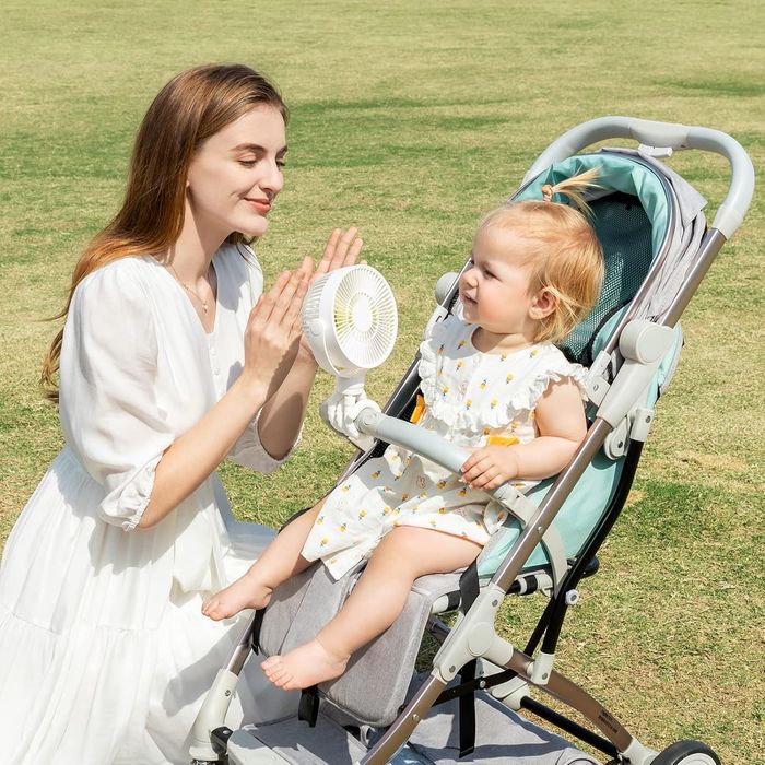 JISULIFE Mini Wentylator z Uchwytem dla dzieci dorosłych 4000mAh 360°