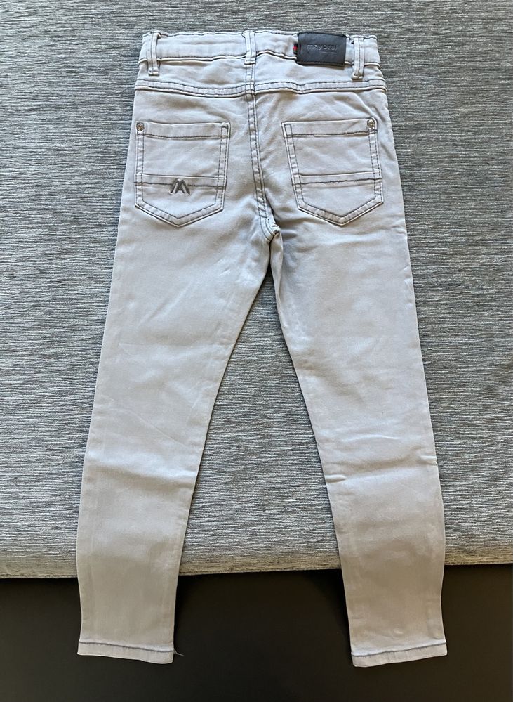 Calcas mayoral slim fit 6 anos cinza claro