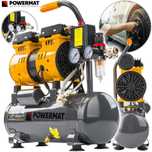 POWERMAT Kompresor Bezolej 6l Sprężarka 150lmin 230V Separator PM1282
