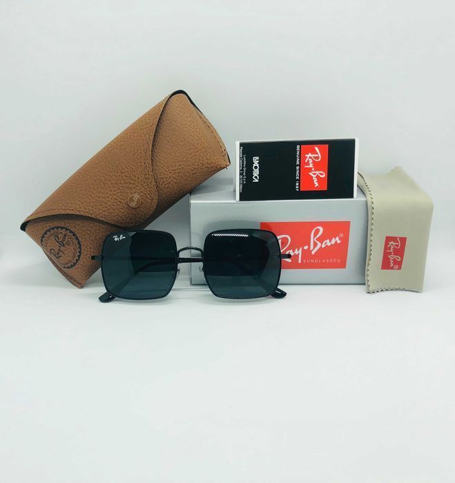 Солнцезащитные очки Ray Ban Square 1971 Black-Black 54мм стекло