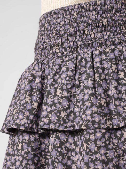 Fioletowa spódnica mini krótka w kwiaty isabel marant Noisy May
