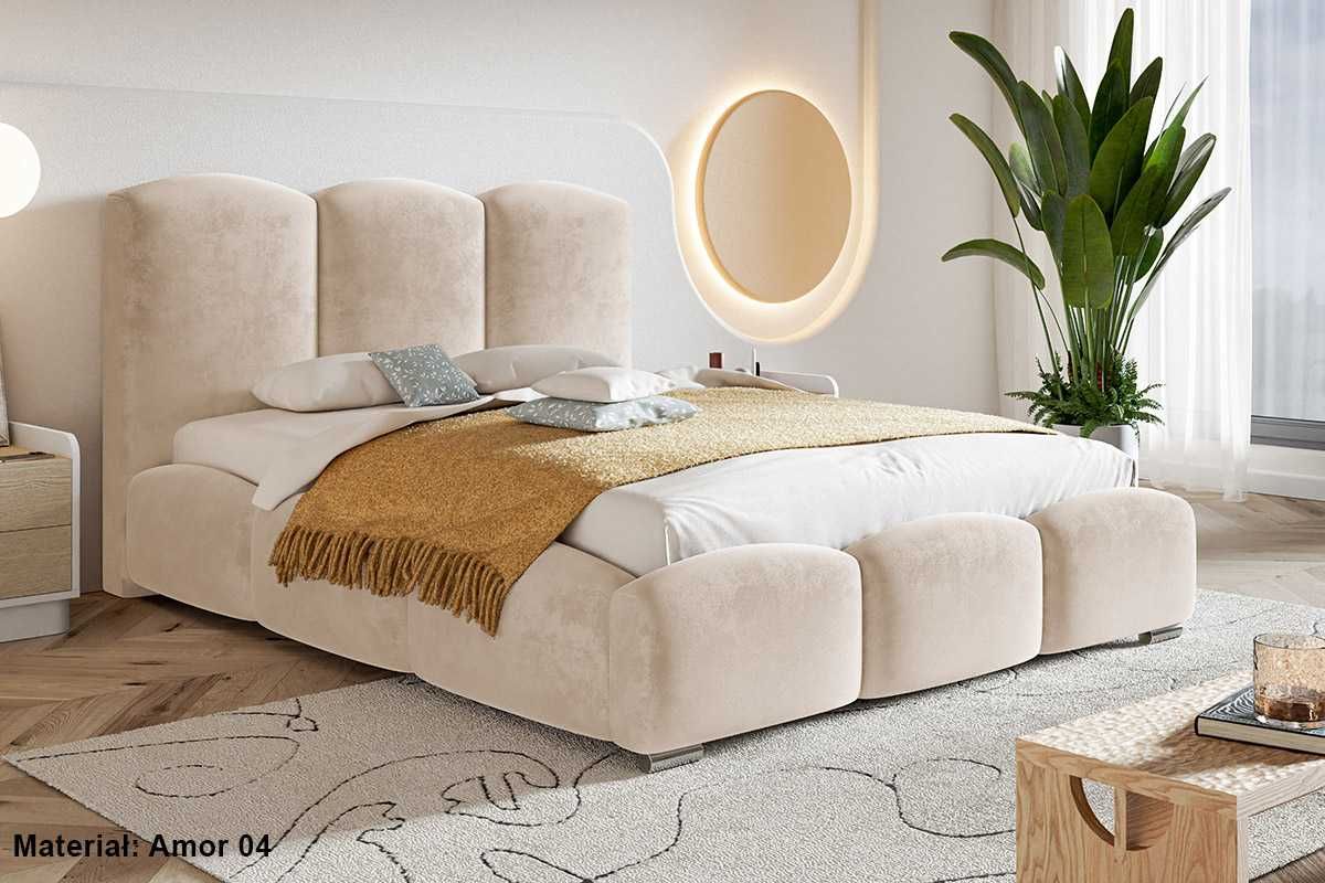 Łóżko tapicerowane bubble bukla HILTON 160x200 180x200 200x200 pojemni