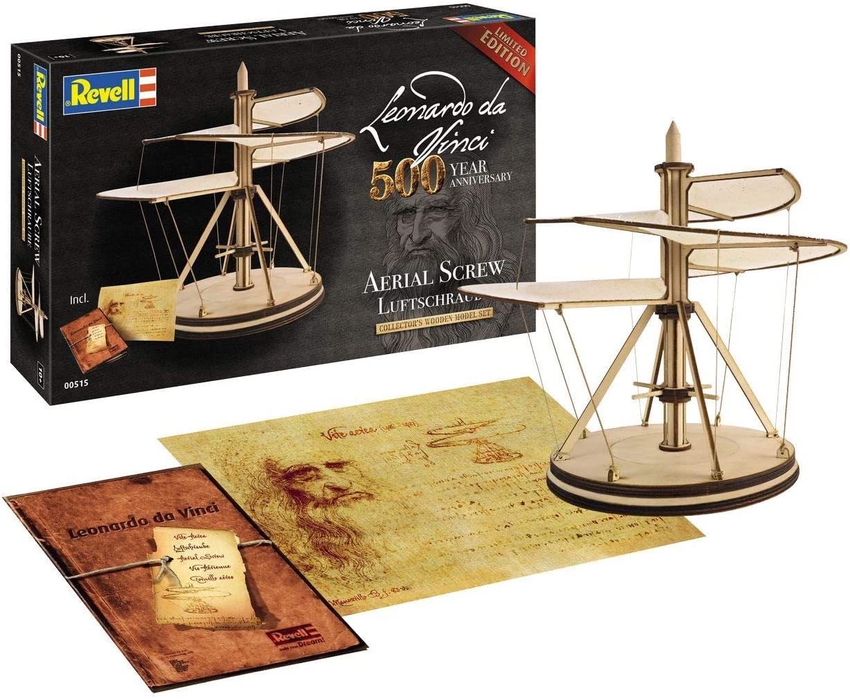 Revell - Kit Aerial Screw - 500 Anos de Leonardo da Vinci LE