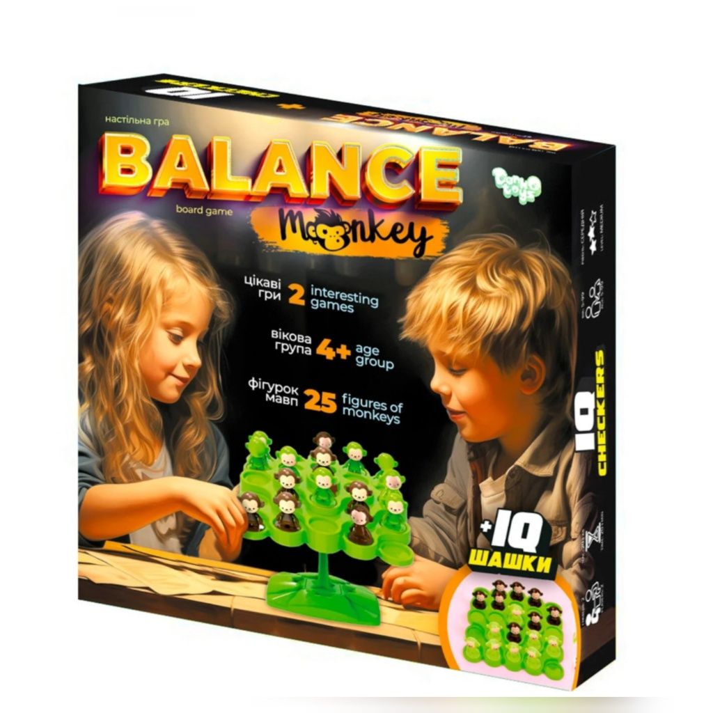 Розвиваюча настільна гра балансир з мавпами манкі Balance Monkey