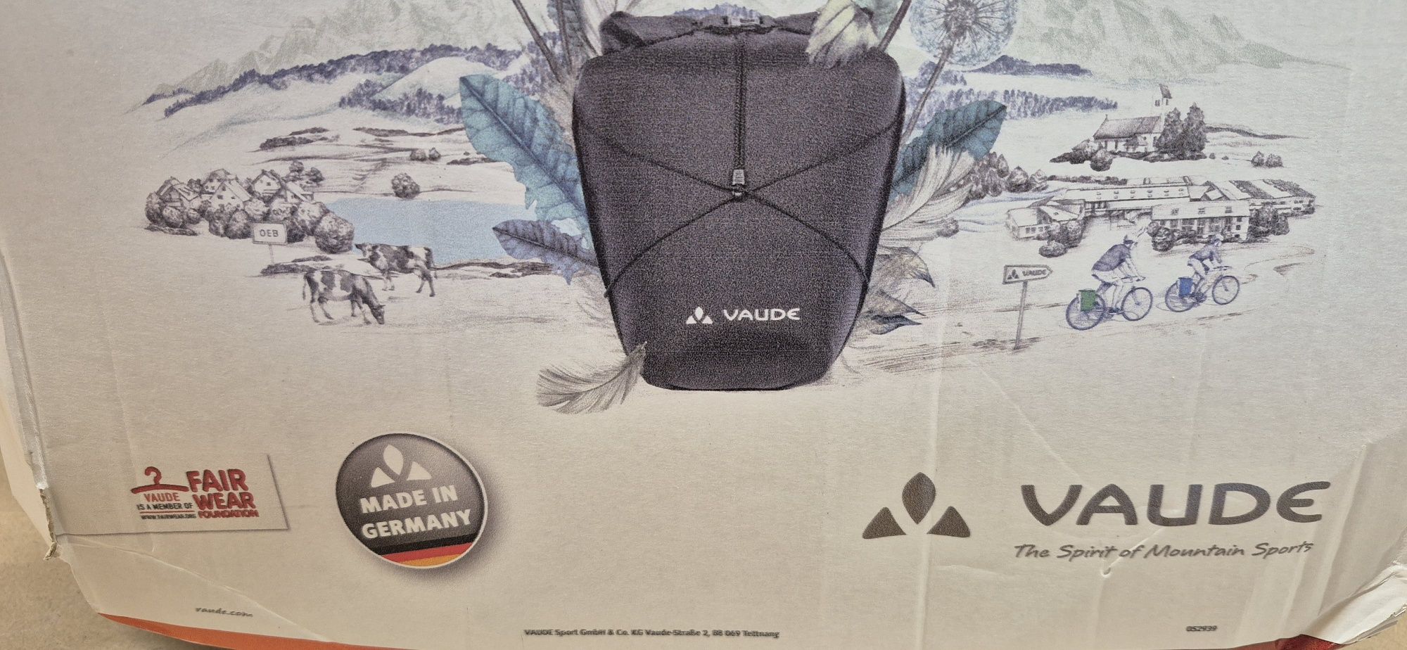 Torba. Sakwa Vaude Aqua Front Light  22L. Rowerowa.
