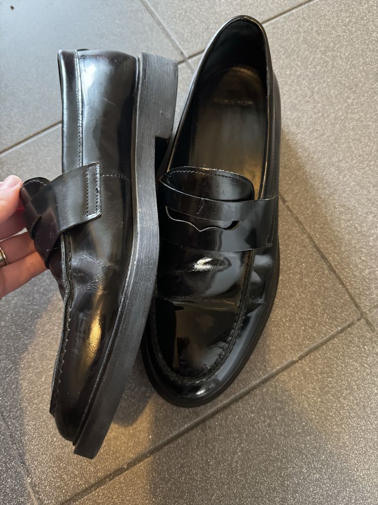 Чоловічі чорні лофери Zara 43 р