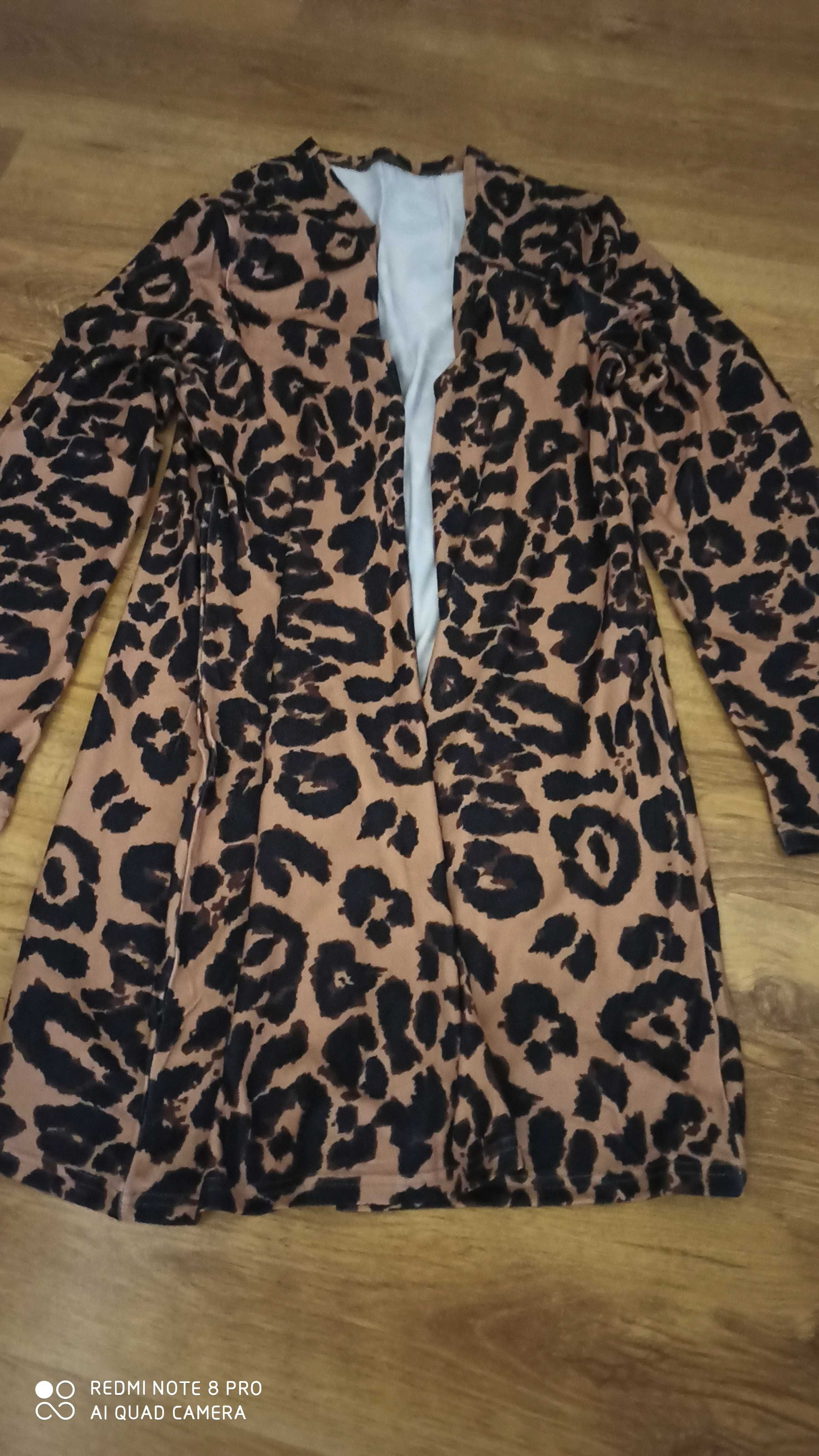 Sweter w panterkę roz XL nowy Kardigan