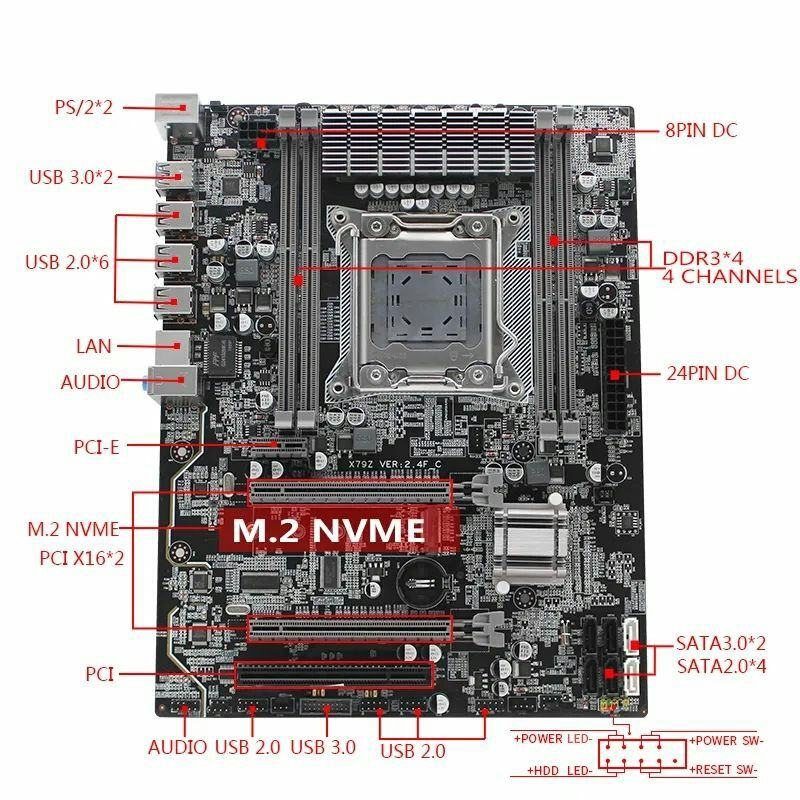 MACHINIST X79Z (LGA2011, DDR3-1866 Quad, USB 3.0, PCI-e 3.0 NVMe, ATX)