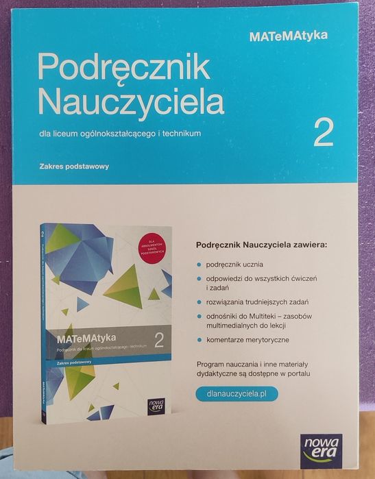Matematyka podręcznik nauczyciela kl. 2 podstawa LO i technikum