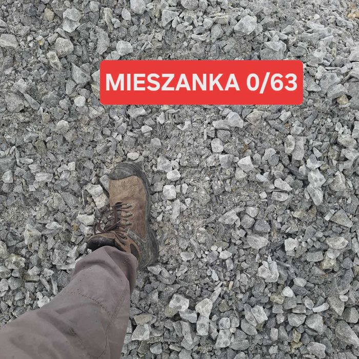 Kruszowo tłuczeń kliniec mieszanka 0/31.5 0/63