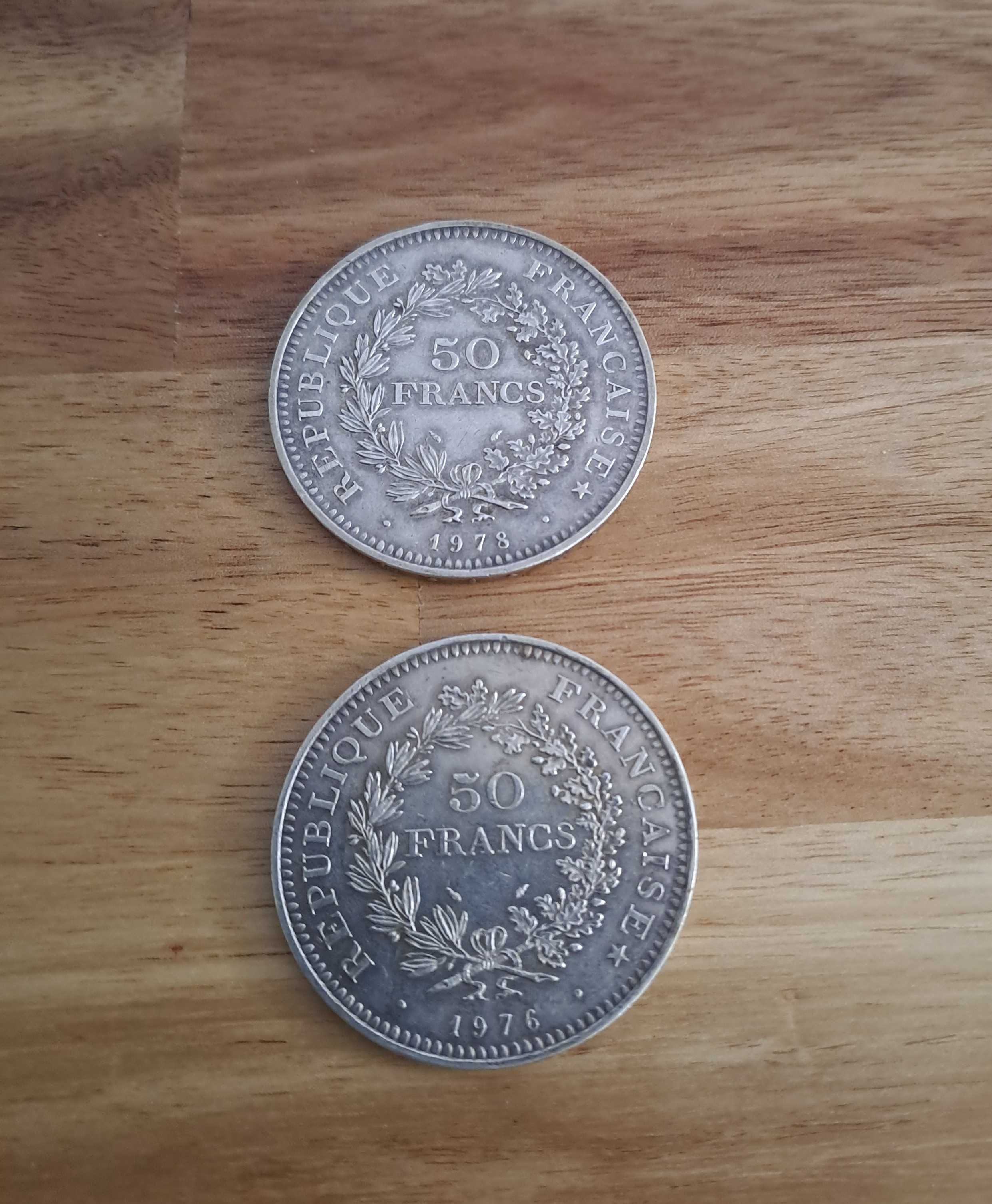 Moedas 50 francos franceses