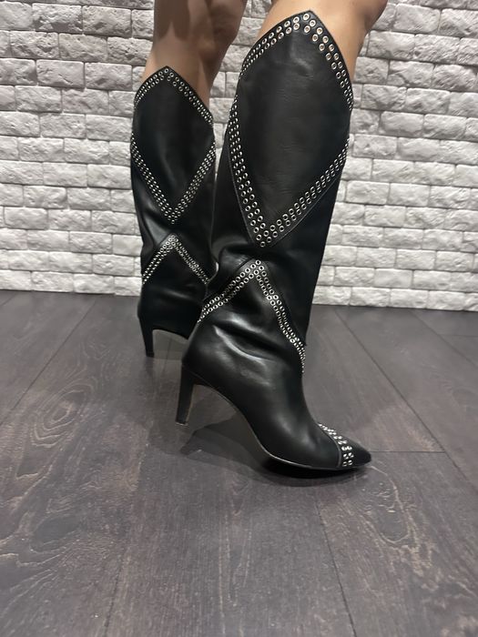 Високі шкіряні сапоги Isabel Marant