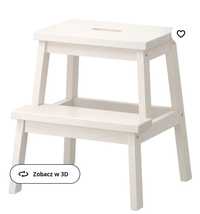 IKEA taboret ze schodkiem NOWY 50cm biały