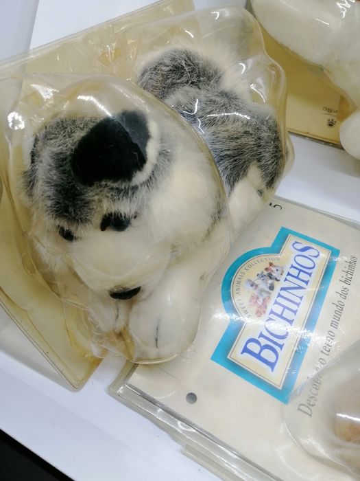 5 peluches vintage da coleção os bichinhos  embalados novos