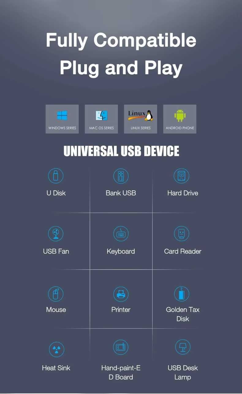 USB HUB хаб на 4 порти