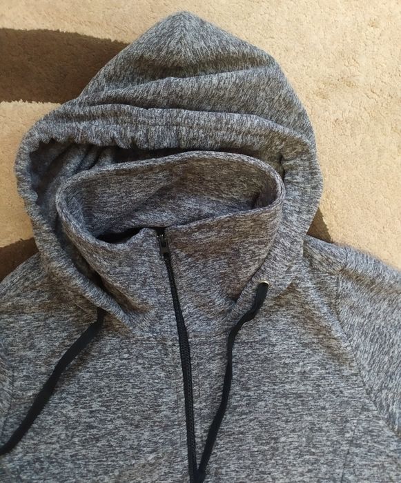 Удлинённая толстовка кофта на молнии с капюшоном, женская М L