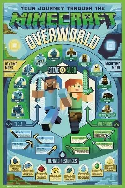 Plakat Minecraft - Overworld Biome A1 Obraz