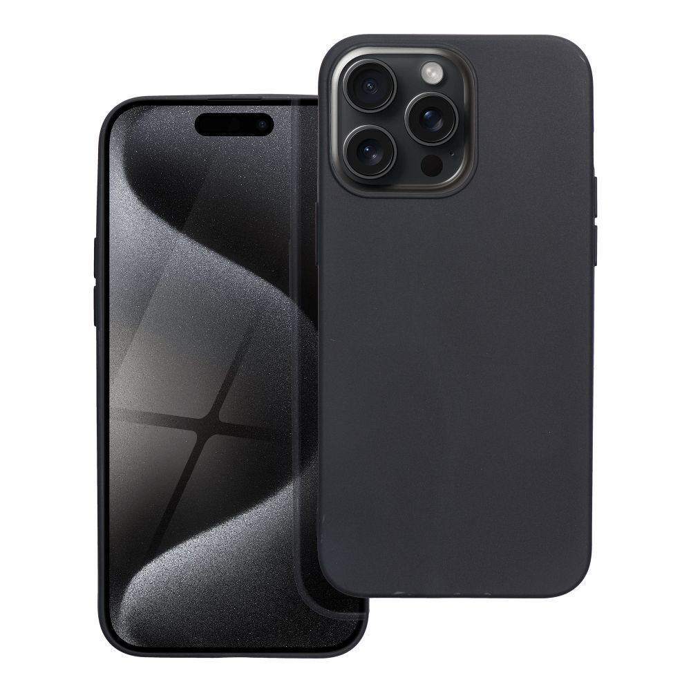 Etui Case Plecki Matt Do Iphone 15 Pro Max Czarny + Szkło 9H