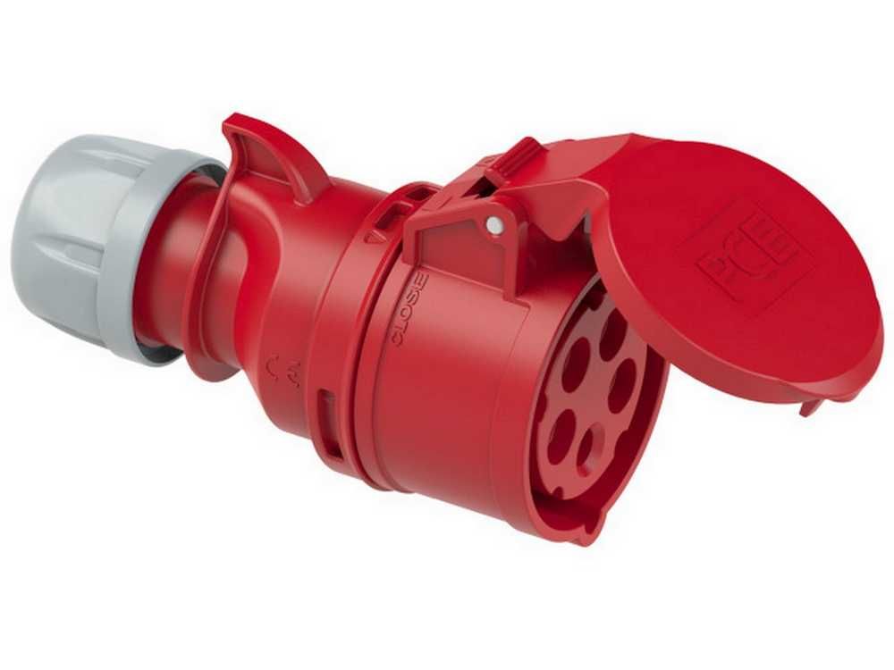 PCE 215-6 Gniazdo siłowe 16A/400V 5P SHARK kablowe IP44 czerwone