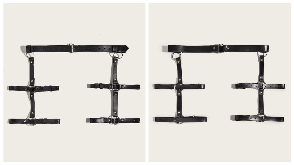 Сексуальные гартеры, эротическое белье кожа портупея, еротична білизна