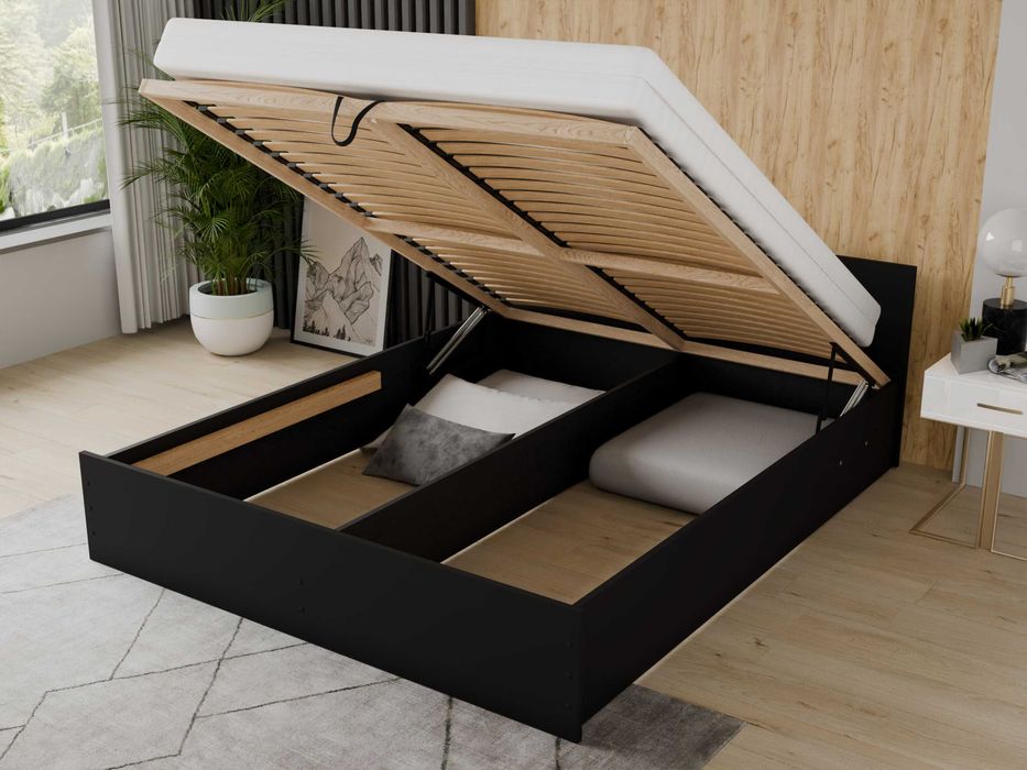 Łóżko z podnoszonym stelażem + Materac 160x 200 Nowe
