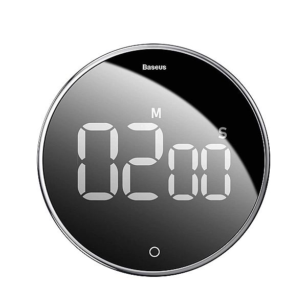 Baseus Heyo obrotowy minutnik czasomierz elektroniczny timer czarny (A