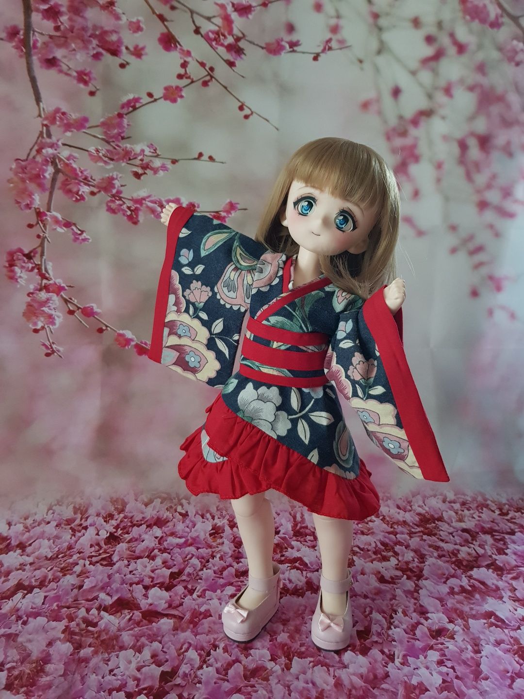 Promocja! Kimono yukata na lalki bjd Kumako