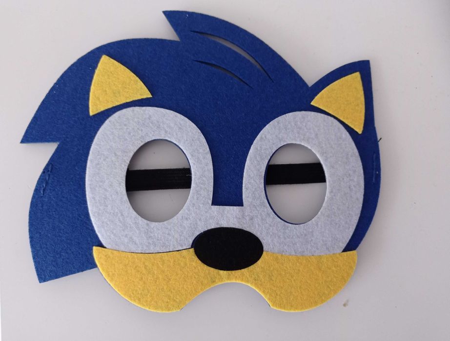 SONIC kostium PRZEBRANIE maska filcowa strój prezent urodziny