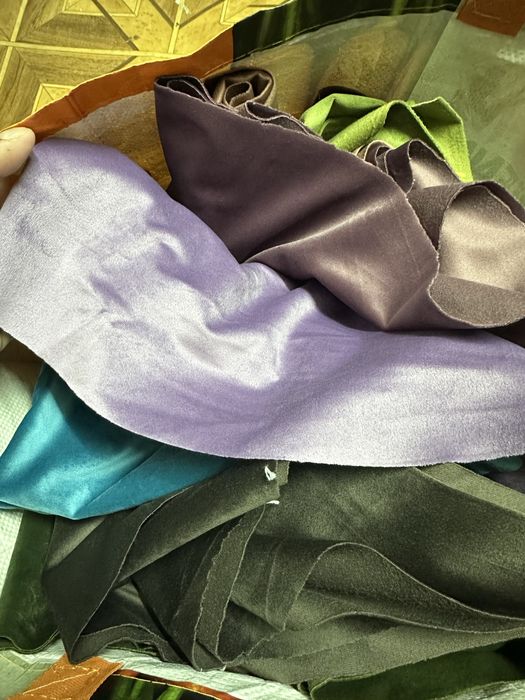 Тканина бархат велюр відрізки