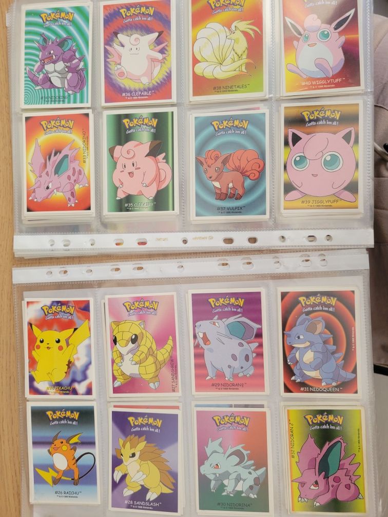 Coleção Completa Pokémon Boomer 1999 – 150 Cromos em Estado Impecável