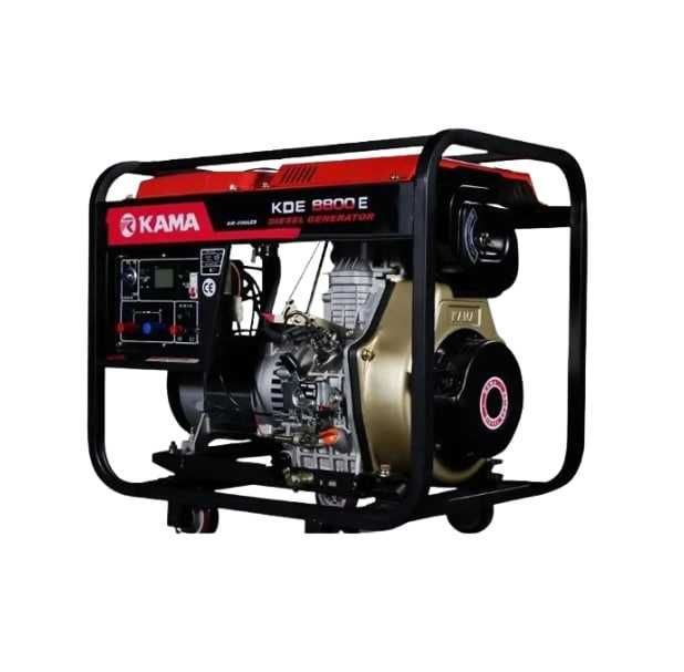 Дизельный генератор KAMA открытый 4-4,5 кВт KDE8800E +Электростартер