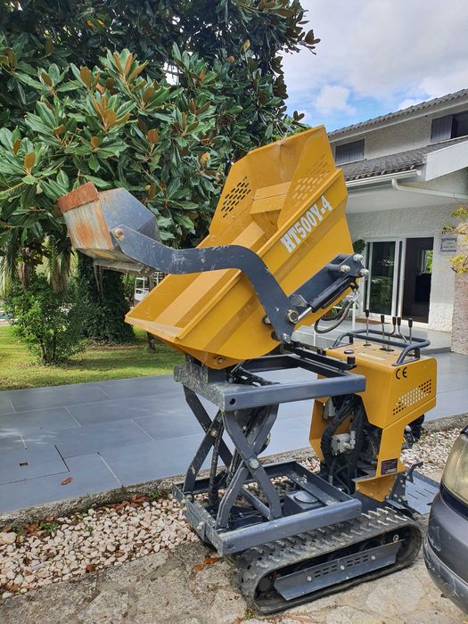 Minidumper basculante, elevação e pá