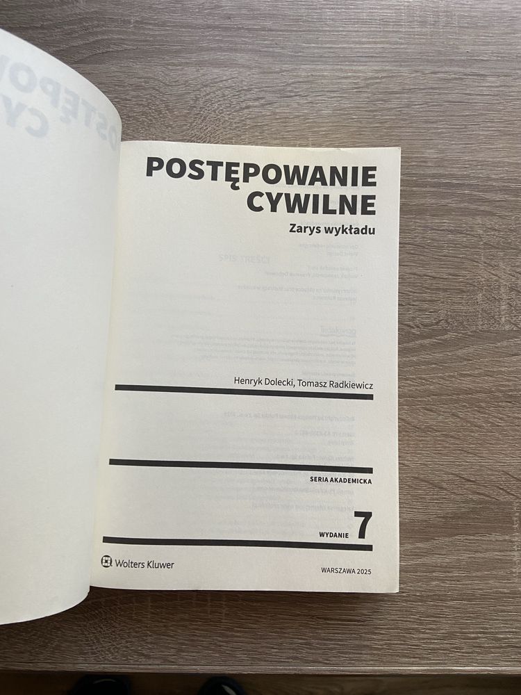 Postępowanie cywilne, zarys wykładu; H. Dolecki, T. Radkiewicz, wyd. 4