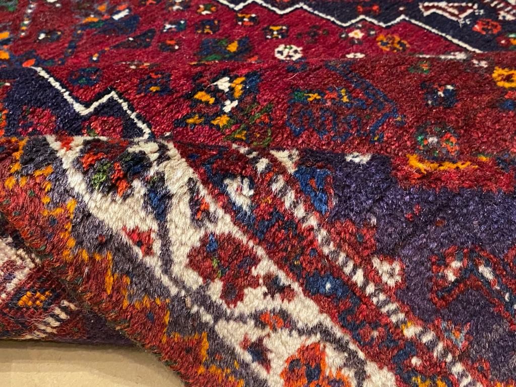 Stary koczowniczy dywan Shiraz Qashqai 150 # 88 Wełniany