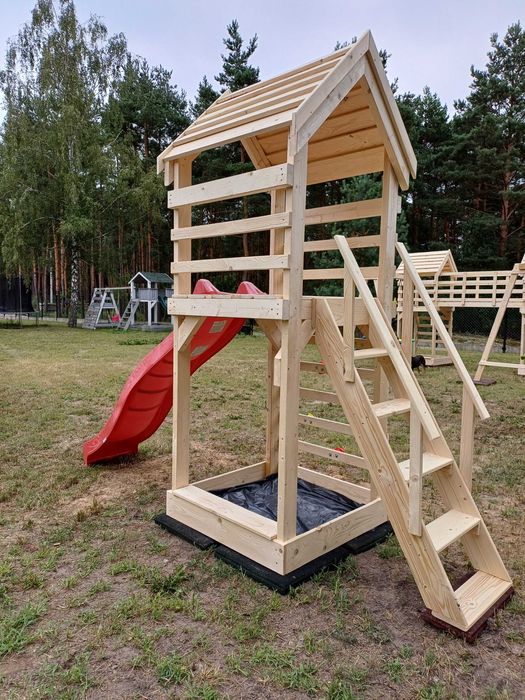 Plac zabaw "NELA"-domek piaskownica TABLICA KREDOWA- DOSTAWA CAŁY KRAJ