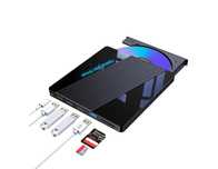 Zewnętrzny Napęd DVD USB 3.0 z Hubem 3xUSB + Czytnik Kart SD/TF