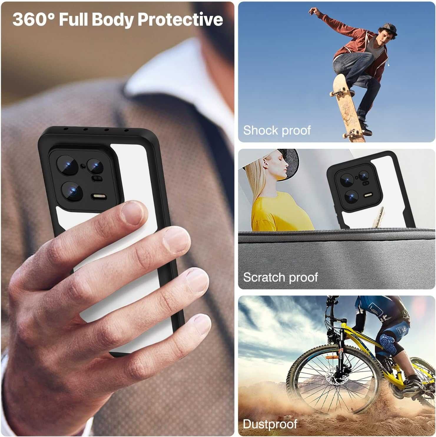 CENHUFO Xiaomi Mi 13 Pro 5G etui 360 pancerne z ochroną ekranu