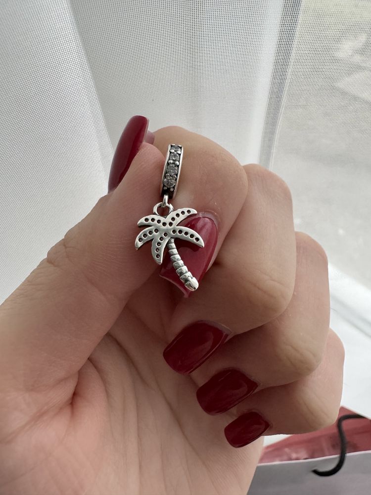 Серебряный шарм s925 пандора pandora пальма