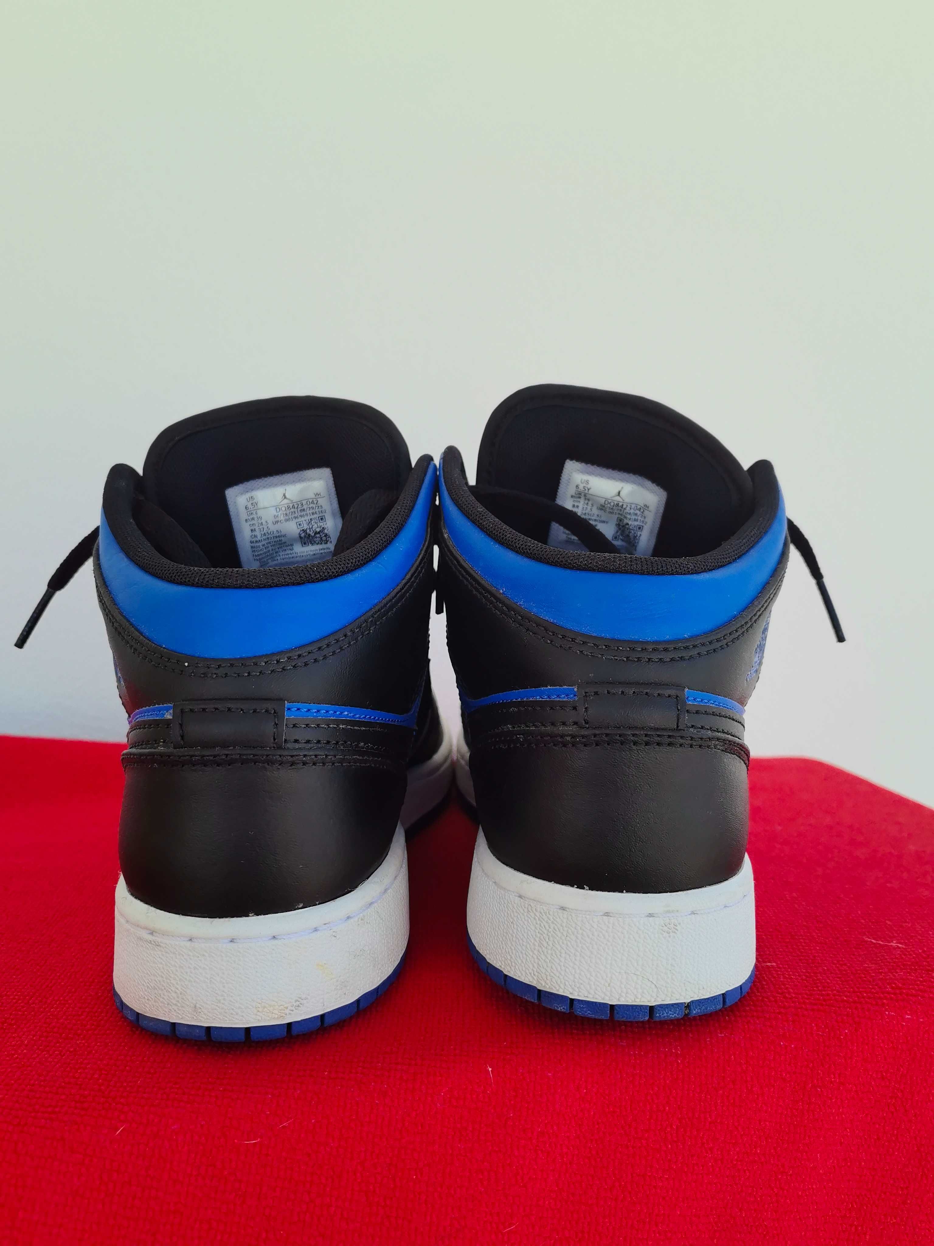 Air Jordan 1 Mid Royal Blue – Tamanho 39 | Como novas