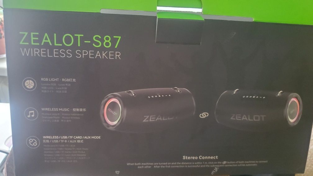 Блютуз колонка zealot s87, Нова, в упаковці, потужна. 80 Вт.