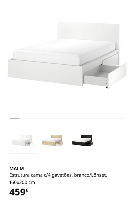 Vendo cama Ikea com gavetas + estrado (colchao de brinde)