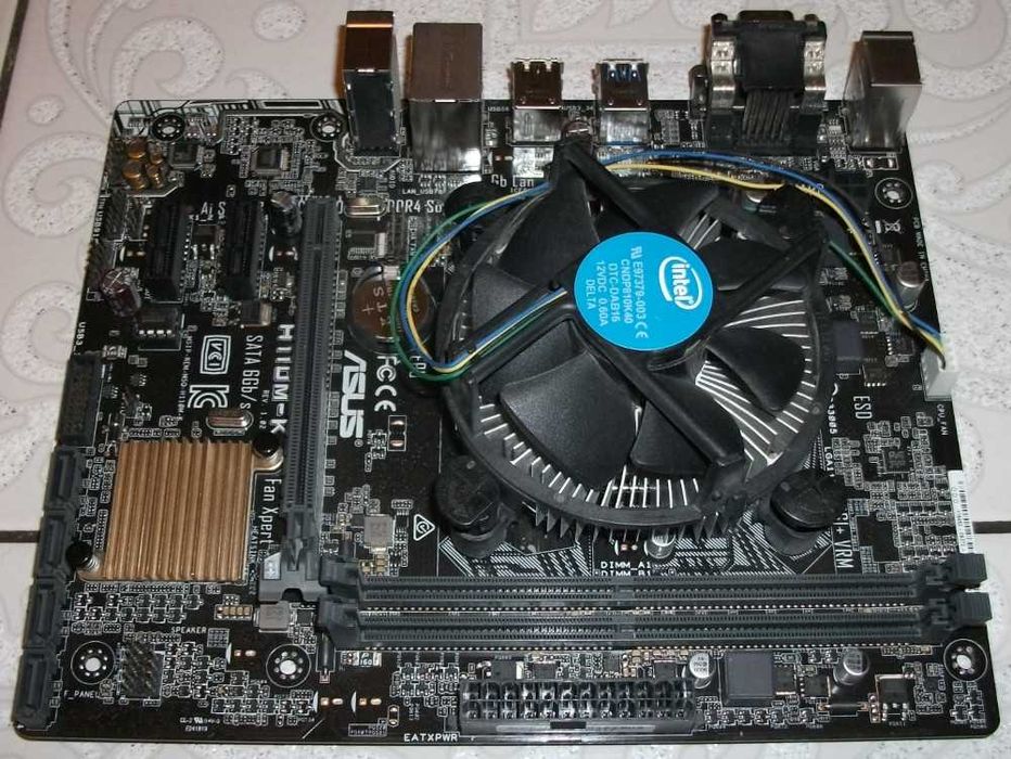 Płyta ASUS H110M-K + i5-7400 + ssd 120GB + hdd 500GB + hdd 250GB