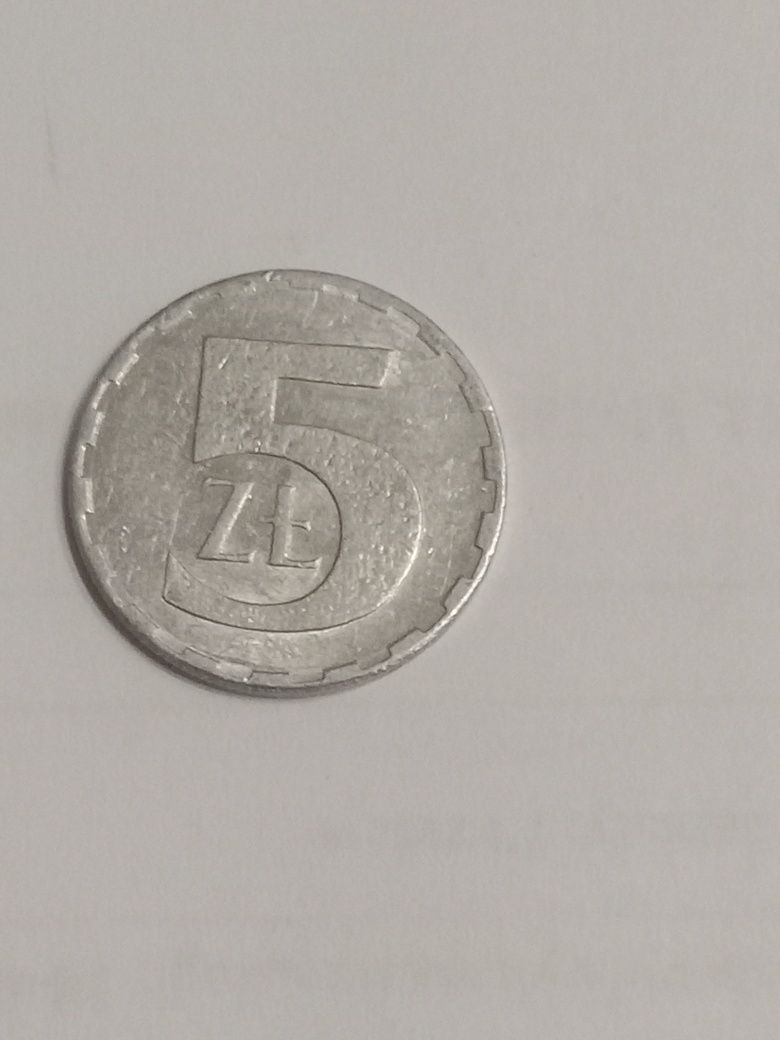 Moneta 5zł,PRL,rok 1989