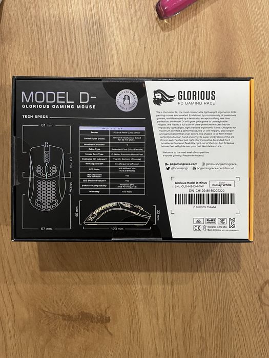 Rato Gaming Glorious Model D- Glossy Branco