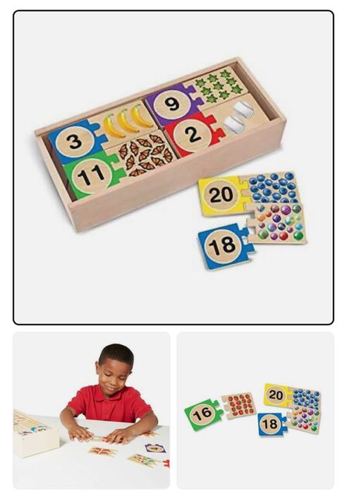 Деревяний набір-пазл «Вивчаємо цифри» від Meliss&Doug